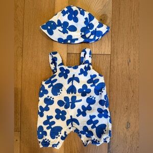Blue Floral Kids Matching Set